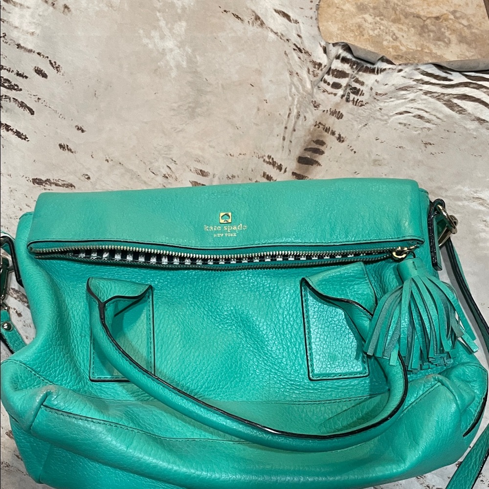 Kate Spade Turquoise Leather Satchel
